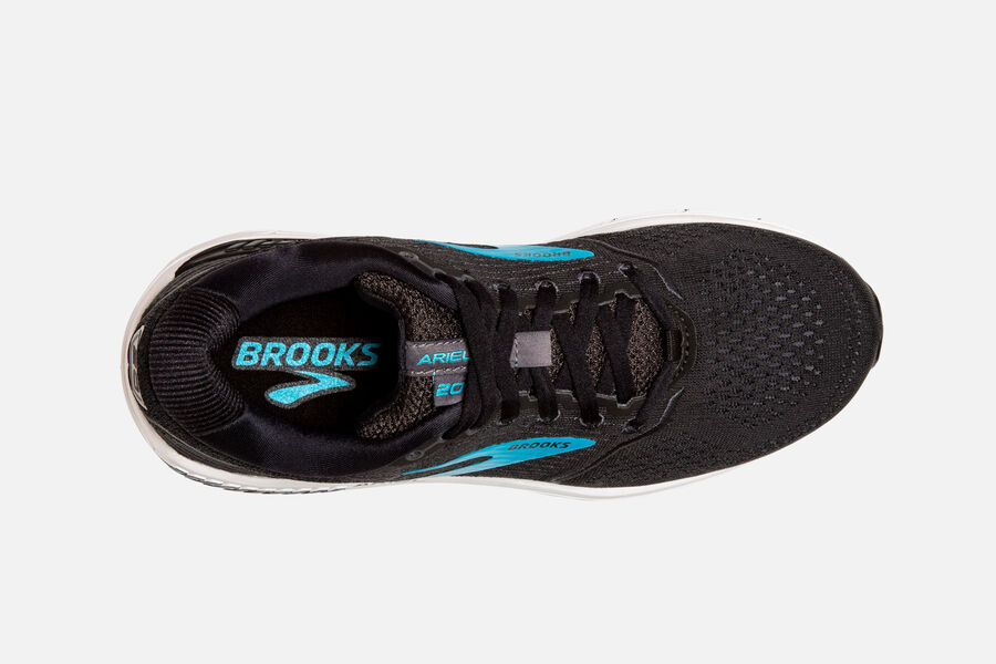 Brooks Ariel \'20 Road Running Shoes - Womens - Black/Blue - PV1829056